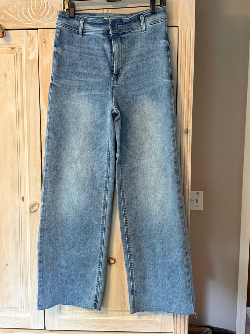 Oat New York Faded Light Blue Wide-Leg Jeans